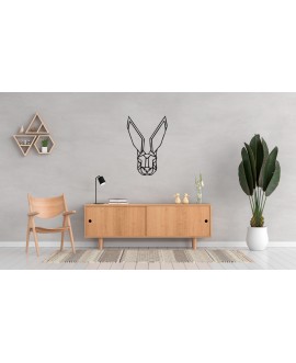 Obraz ażurowy dekoracja ścienna panel z plexi nowoczesny obraz dekoracyjny zając królik geometryczny studiograf