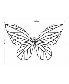 Obraz ażurowy dekoracja ścienna panel z pleksy dekoracyjny nowoczesny panel geometryczny motyl zwierzęta studiograf