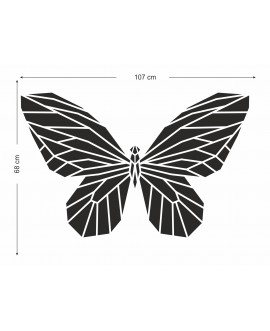 Obraz ażurowy dekoracja ścienna panel z pleksy geometryczny panel lustrzany lustro motyl motylek studiograf