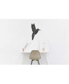 Obraz ażurowy dekoracja ścienna panel z pleksy geometryczny panel lustrzany lustro koliber ptak studiograf