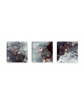 Obraz na płótnie canvas tryptyk potrójny obraz nowoczesny glamour marmur marble struktura studiograf