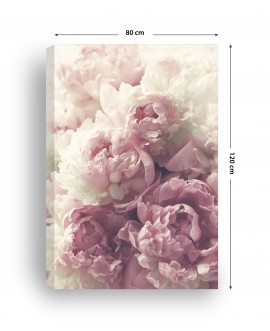 Obraz na płótnie canvas duży nowoczesny kwiaty różowe piwonie różowe kwiaty studiograf