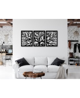Obraz ażurowy dekoracja ścienna panel z plexi geometryczna nowoczesna drzewo tryptyk studiograf pleksa plexi pleksy