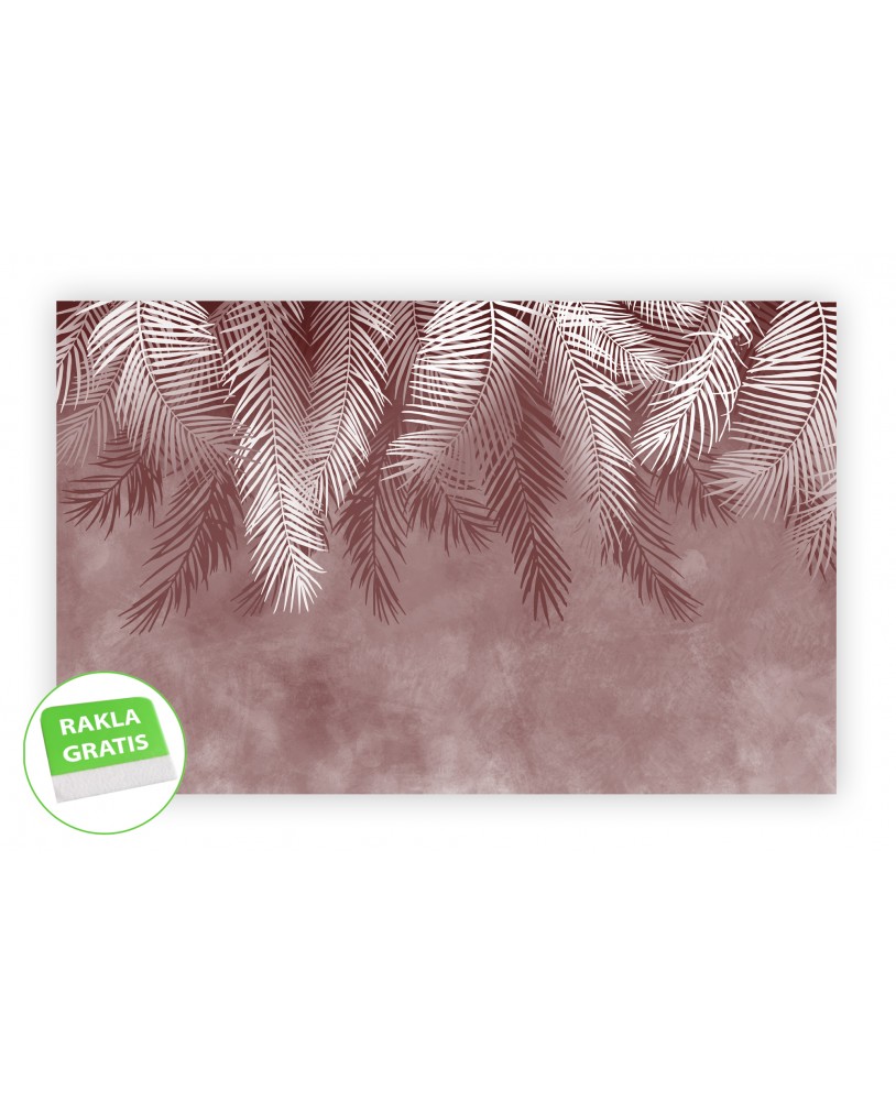 Fototapeta 3D na ścianę  na wymiar  flizelinowa liście palmy pióra nowoczesna tapeta do salonu sypialni studiograf