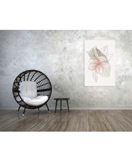 Obraz na płótnie canvas nowoczesny duży minimalistyczny kwiaty kwiat liście studiograf