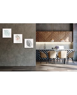 Obraz na płótnie canvas tryptyk potrójny obraz nowoczesny minimalistyczny kwiaty akwarela studiograf