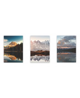 Zestaw 3 plakatów obrazków grafik plakat krajobrazy góry natura studiograf