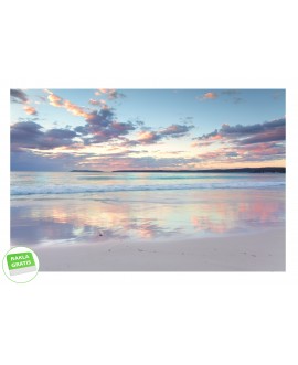 Fototapeta 3D na ścianę  na wymiar  flizelinowa morze ocean plaża kolorowe chmury zachód słońca studiograf