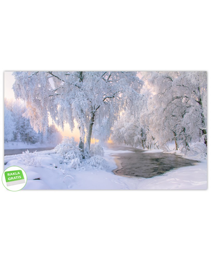 Fototapeta 3D na ścianę  na wymiar  flizelinowa zimowa sceneria drzewa jezioro tapeta do salonu sypialni studiograf