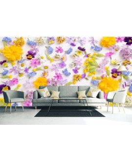 Fototapeta 3D na ścianę  na wymiar  flizelinowa kolorowe kwiaty tapeta do salonu sypialni studiograf