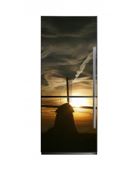 Mata magnetyczna na lodówkę zmywarkę grzejnik magnes ze zdjęciem wiatrak Holandia zachód słońca studiograf