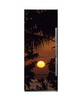 Mata magnetyczna na lodówkę zmywarkę grzejnik magnes ze zdjęciem palmy drzewa ocean zachód słońca studiograf