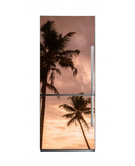 Mata magnetyczna na lodówkę zmywarkę grzejnik magnes ze zdjęciem palmy zachód słońca studiograf