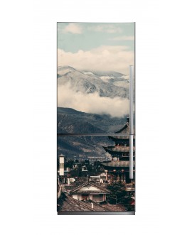 Mata magnetyczna na lodówkę zmywarkę grzejnik magnes ze zdjęciem Japonia góry architektura studiograf