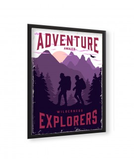 Plakat grafika dekoracyjna na ścianę adventure retro plakaty góry las studiograf