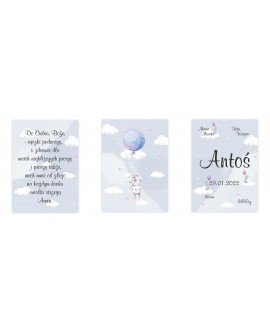 Metryczka zestaw plakatów plakaty personalizowane dla dziecka króliczki prezent chrzciny urodziny studiograf
