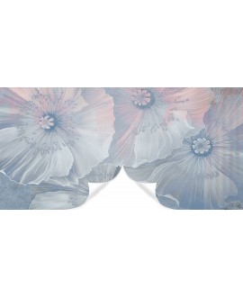 Fototapeta 3D na ścianę na wymiar błękitno różowe kwiaty pastelowe duże kwiaty studiograf