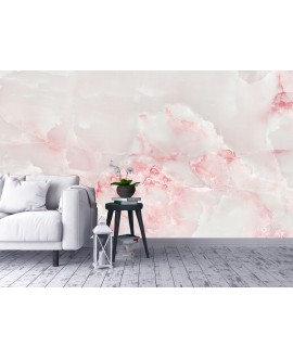 Fototapeta 3D na ścianę  na wymiar flizelinowa różowe pęknięcia różowy marmur studiograf