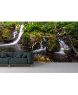 Fototapeta 3D na ścianę  na wymiar flizelinowa leśny wodospad rzeka studiograf