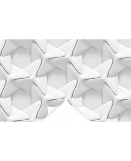 Fototapeta 3D na ścianę  na wymiar flizelinowa białe geometryczne kształty studiograf
