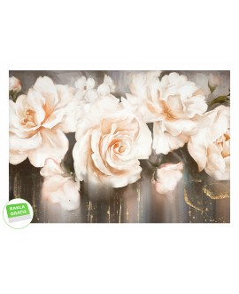 Fototapeta 3D na ścianę  na wymiar flizelinowa retro duże pastelowe różowe róże studiograf